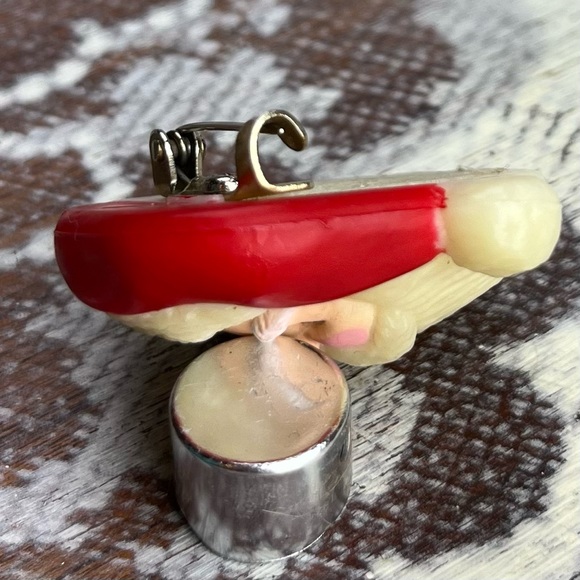 VINTAGE 70s 80s S Lehman Fun World Santa CLAUS Smiling Face Brooch Christmas Pin - Picture 6 of 8